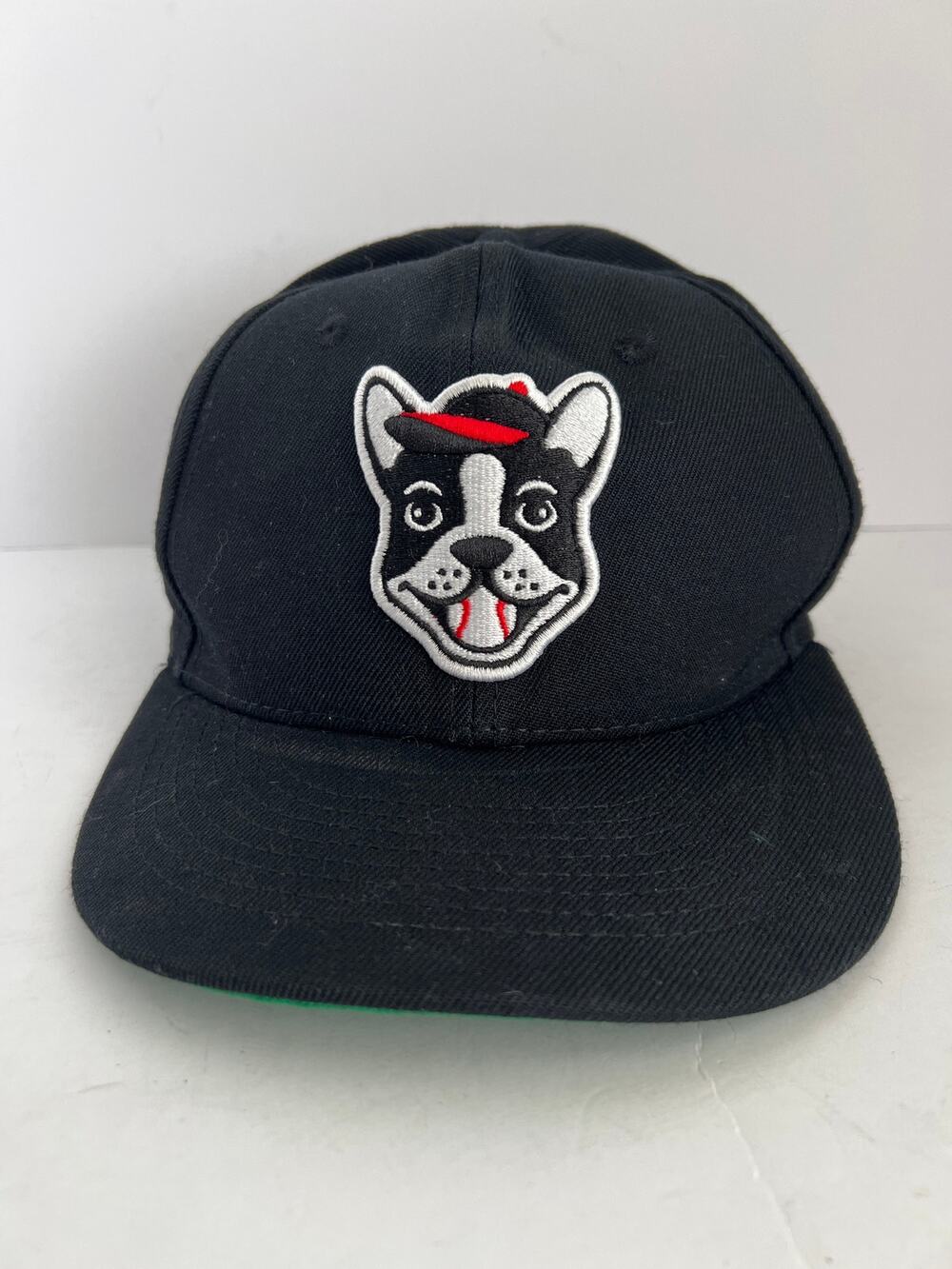 Limited Baseballism Black Boston Terrier Bow Wow Fitted 7 5/8 Hat Pro Style Cap